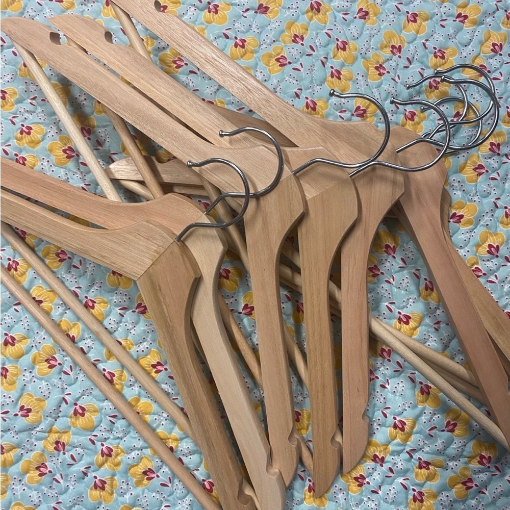 Ikea Wooden Clothes Hangers Set